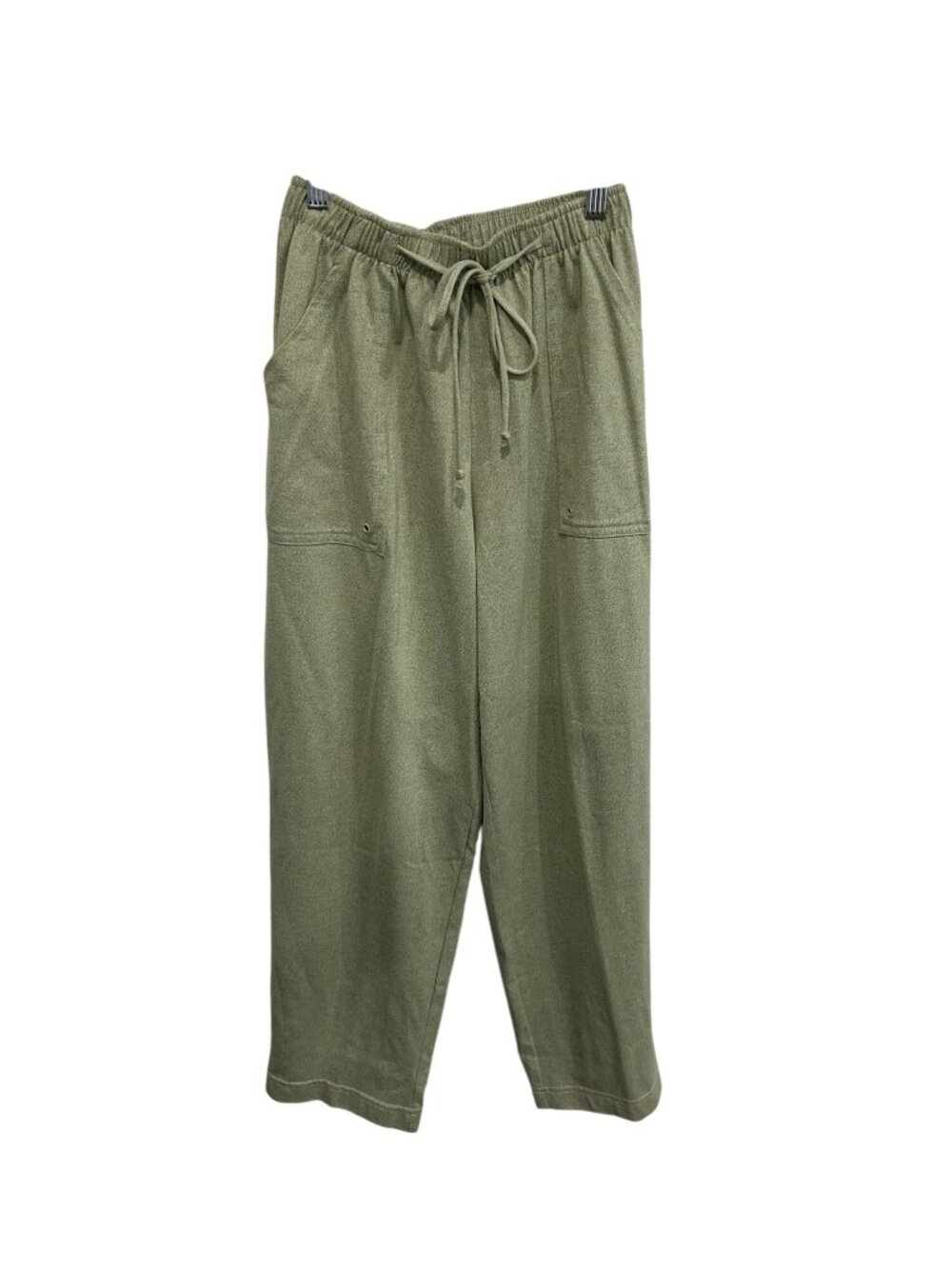 C.D. Petites Pull On Drawstring Elastic Waist Short Pant Sage Green Sz Small NWT